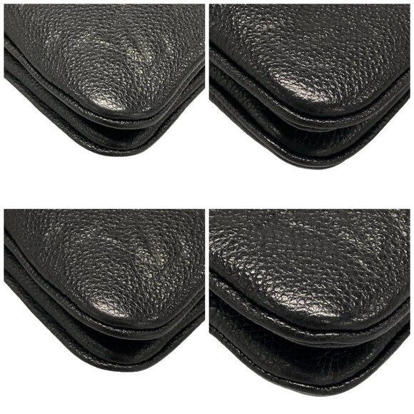 Auth LOUIS VUITTON Pochette Double Zip M68568 Noir Monogram Empreinte - Picture 16 of 16